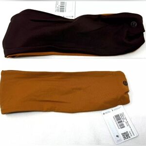🍋 Lululemon Nulu Wide Reversible Headband Color French Press Butternut *NWT*
